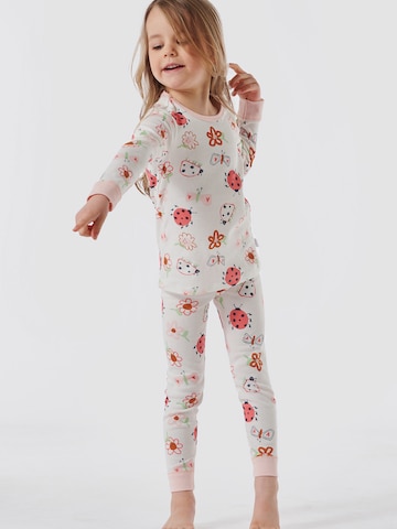 SCHIESSER Pajamas ' Nature Love ' in White: front