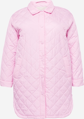 ONLY Carmakoma Between-seasons coat 'NEWTANZIA' in Pink: front
