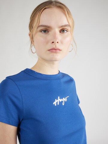 HUGO T-Shirt 'Classic 4' in Blau