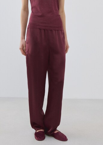 MANGO Pajama Pants 'Oli' in Red