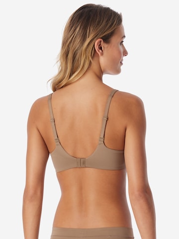 SCHIESSER T-shirt BH ' Unique Micro Padded ' in Bruin