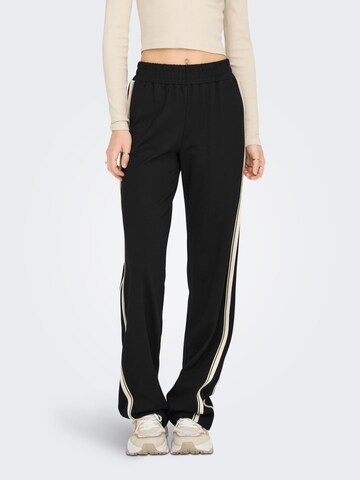 ONLY Wide leg Pants 'POPTRASH-SUKI' in Black: front