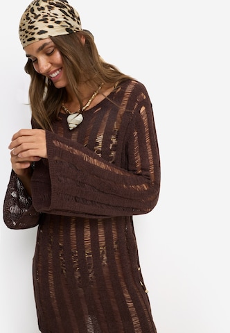 LSCN by LASCANA Gebreide jurk in Bruin