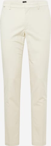 BOSS Black Slimfit Lærredsbukser 'Kaito1' i beige: forside