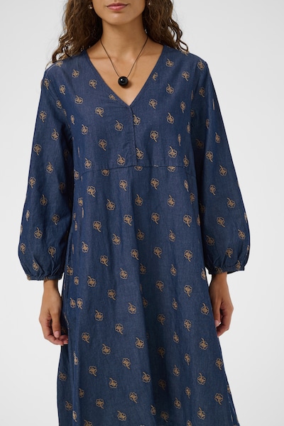 CULTURE Kleid 'CUClover Michelle' in 40 in marine / cognac, Produktansicht