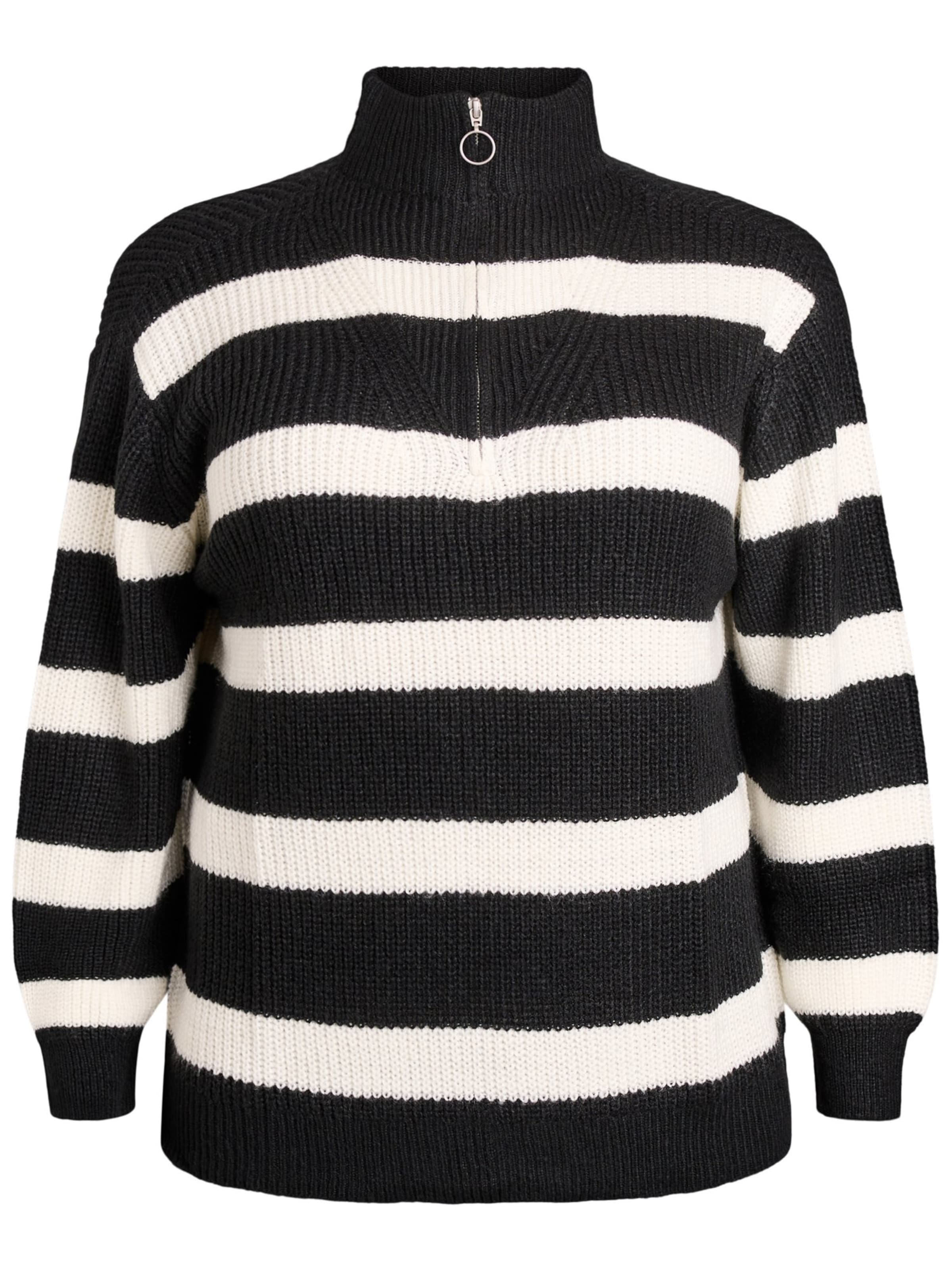 Zizzi Pullover 'Fllora' i sort: forside