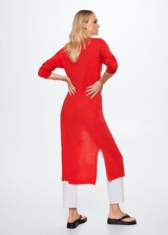 MANGO Knit Cardigan 'Sangria' in Red