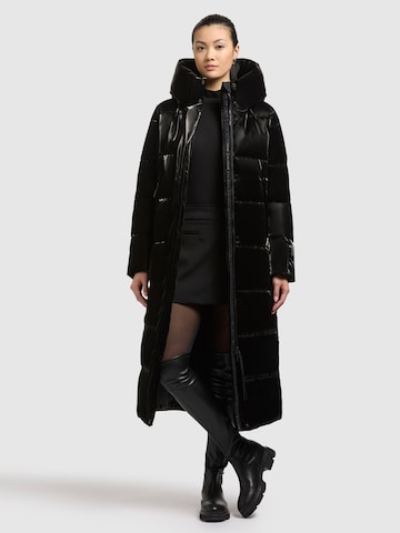 khujo Winter Coat 'Soulani5 Shiny' in Black