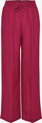 OPUS Wide leg Pleat-Front Pants 'Marou' in Pink: front