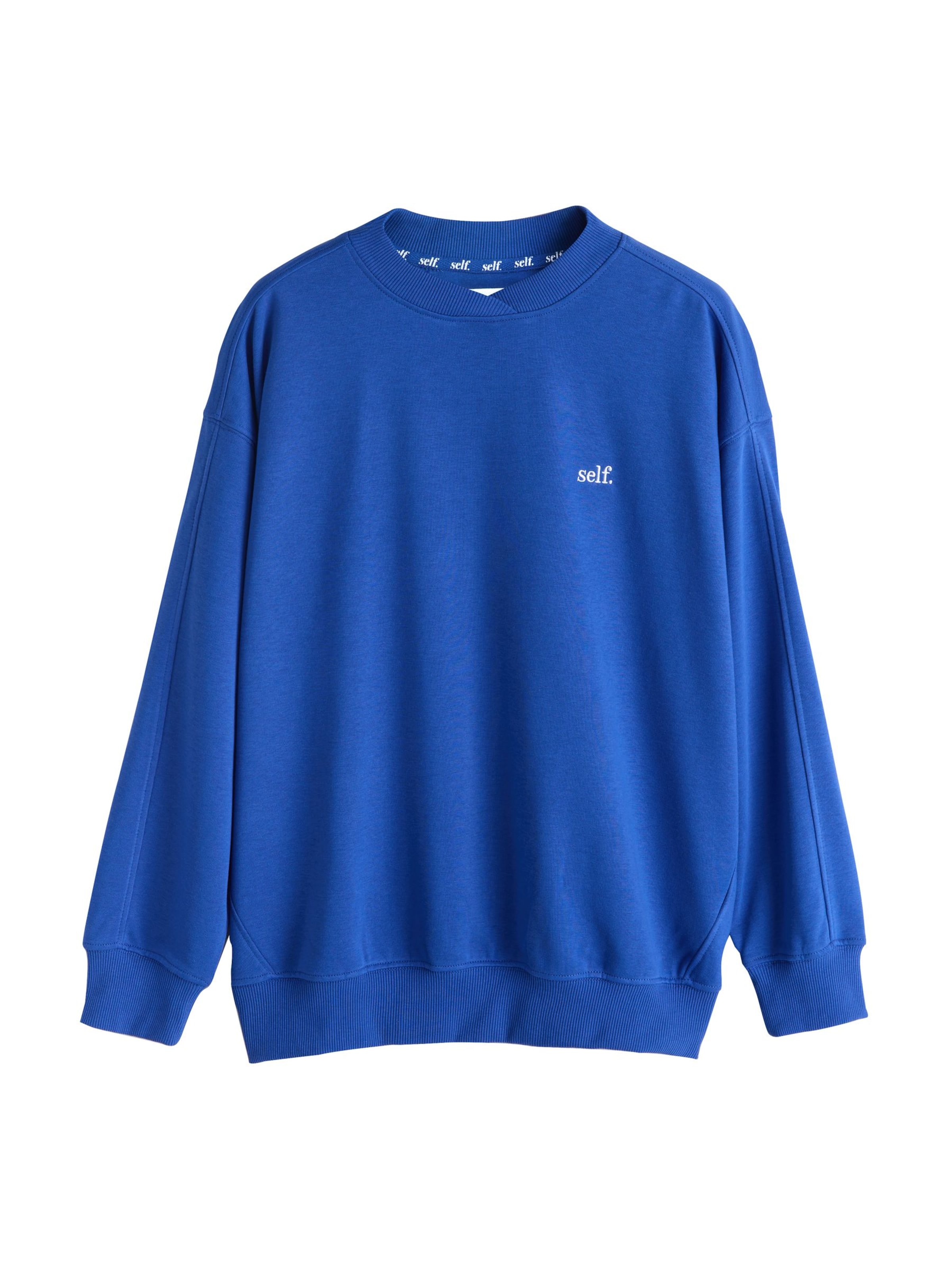 Felpa di self. in blu: frontale