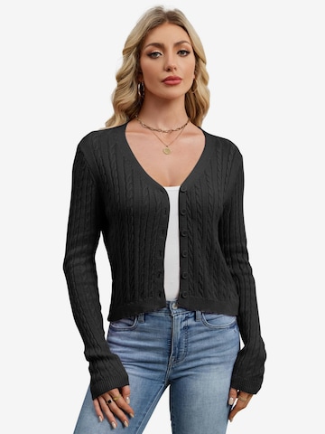Yesfashion Kardigan w kolorze czarny: przód
