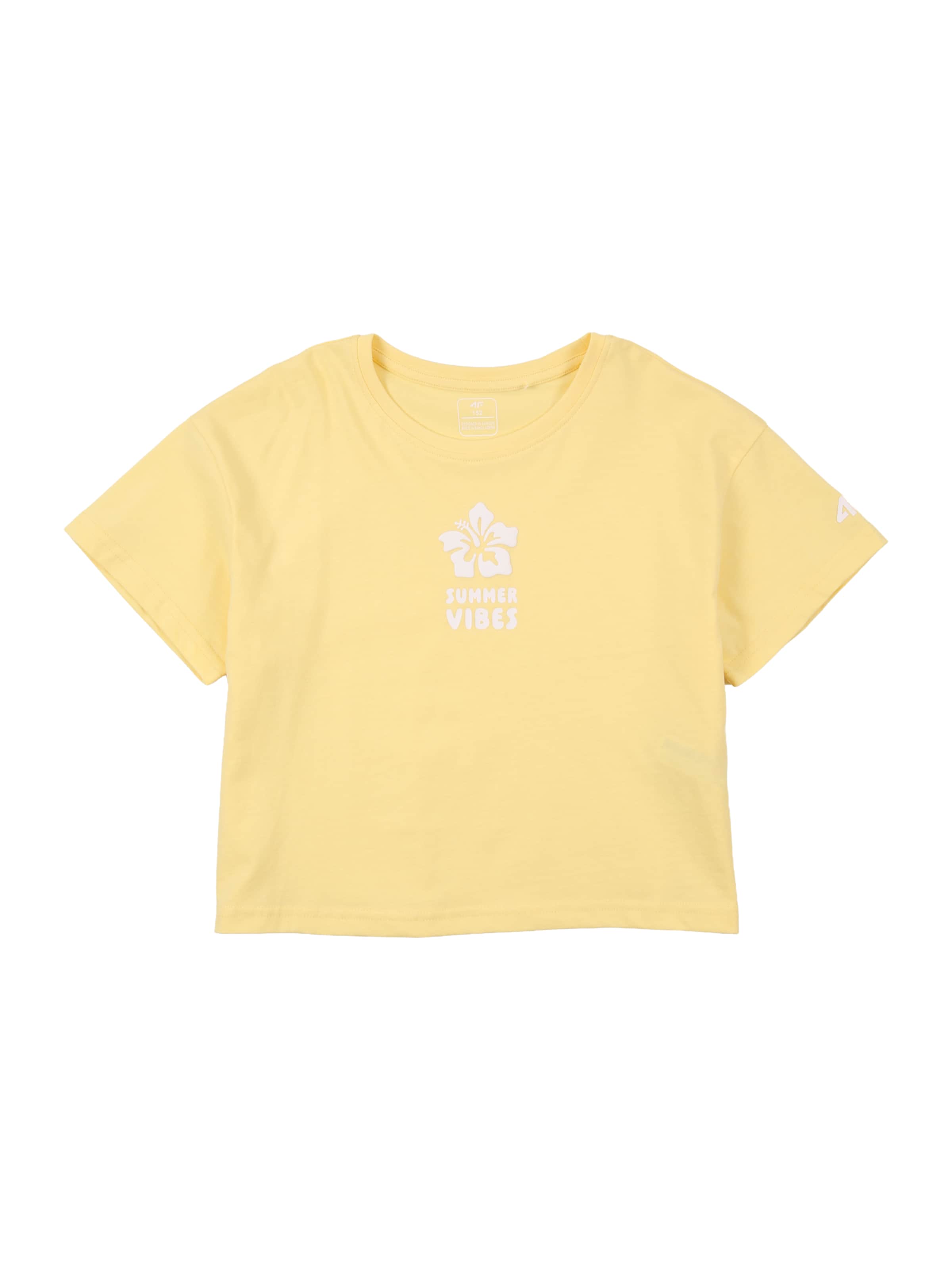 T-Shirt fonctionnel 4F Junior en jaune : devant
