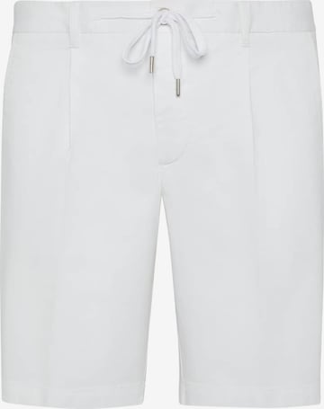 Boggi Milano Kalhoty se sklady v pase – bílá: přední strana
