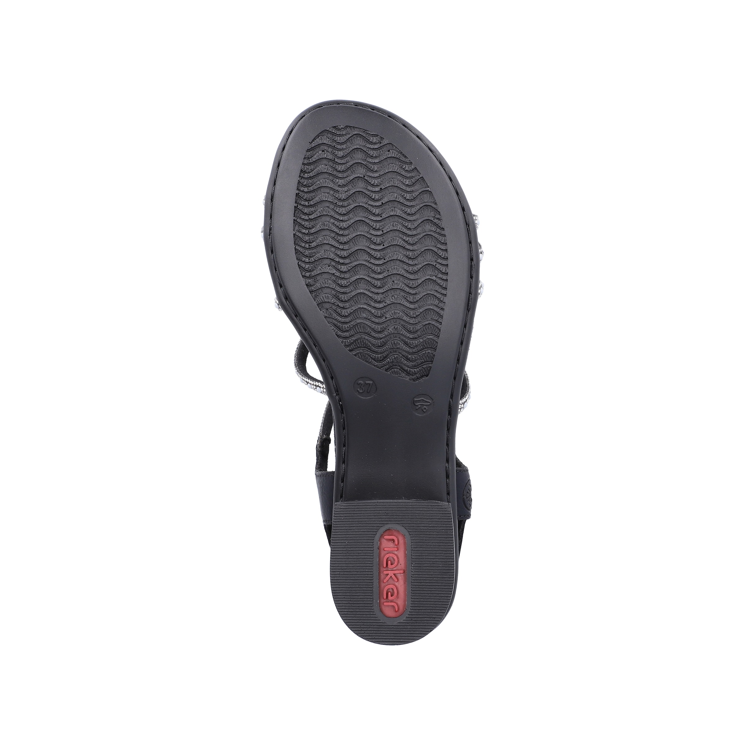 Rieker Strap Sandals '64970 ' in Black