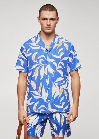 MANGO MAN Regular fit Shirt 'Pau' in Blauw: voorkant