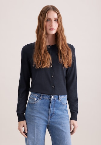 SEIDENSTICKER Gebreid vest in Blauw: voorkant