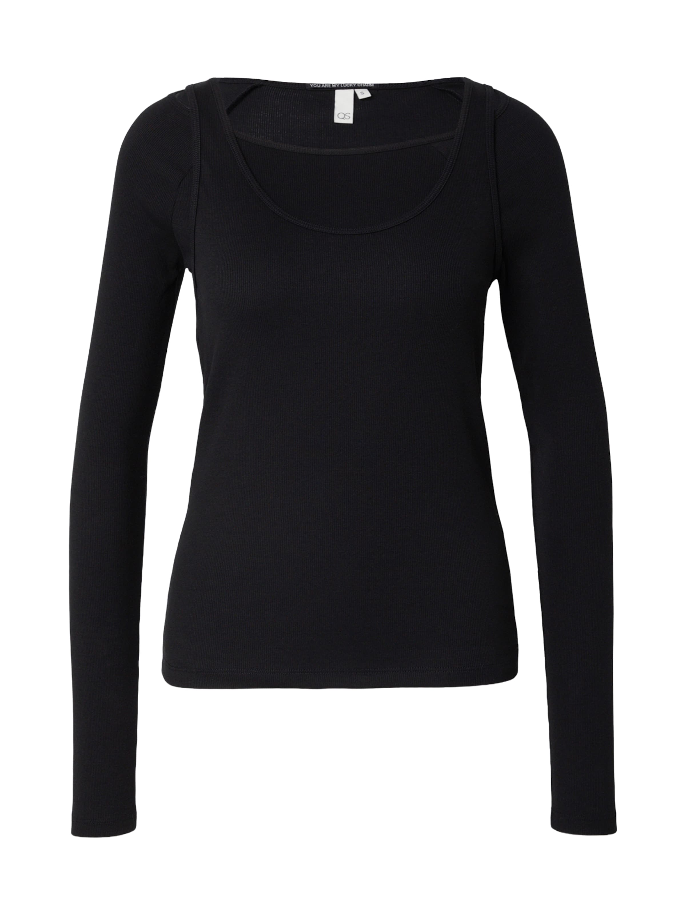 QS - Camiseta en negro: frente