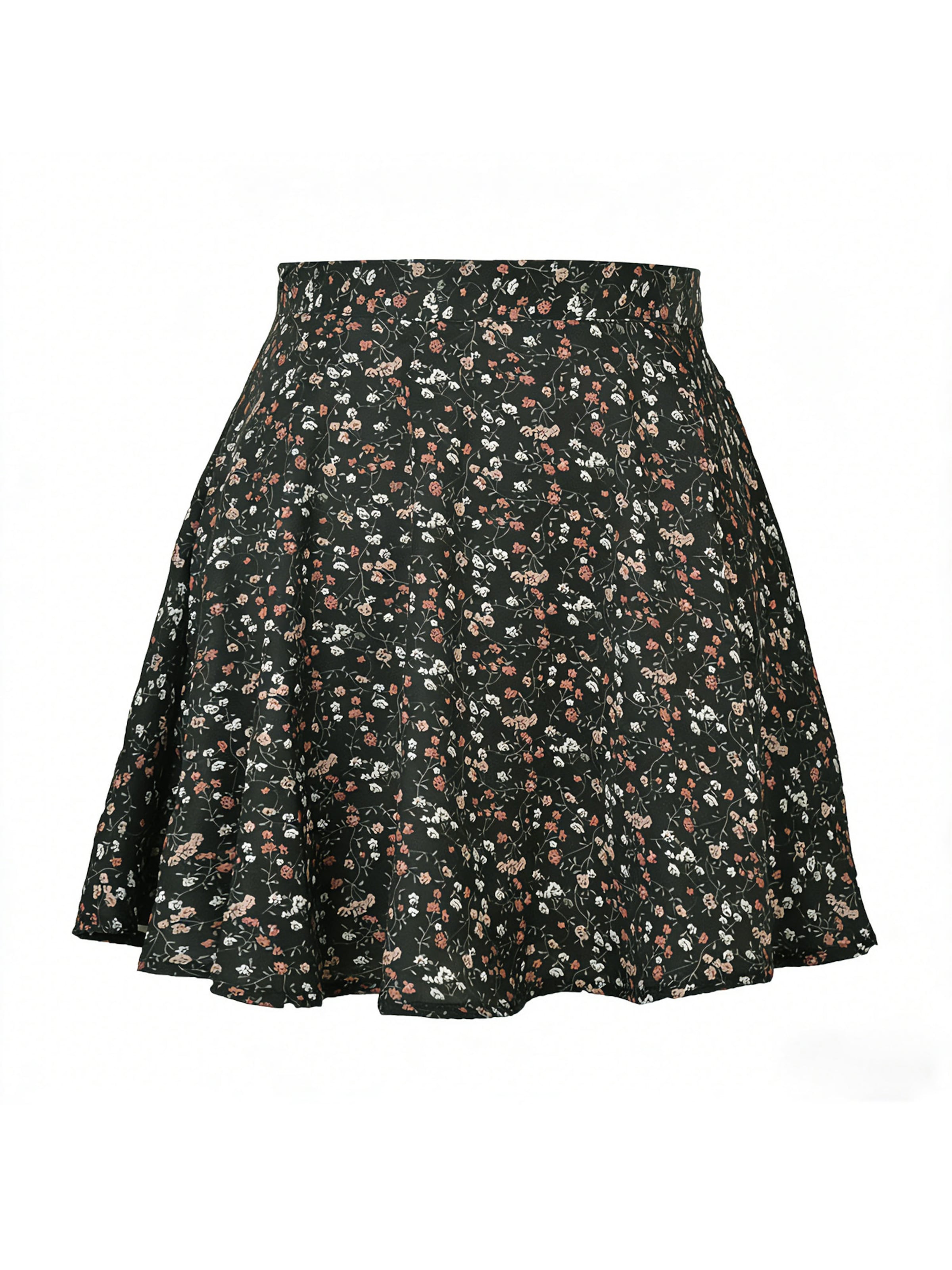 MEETWEE Rok 'Floral dress' in Zwart: voorkant
