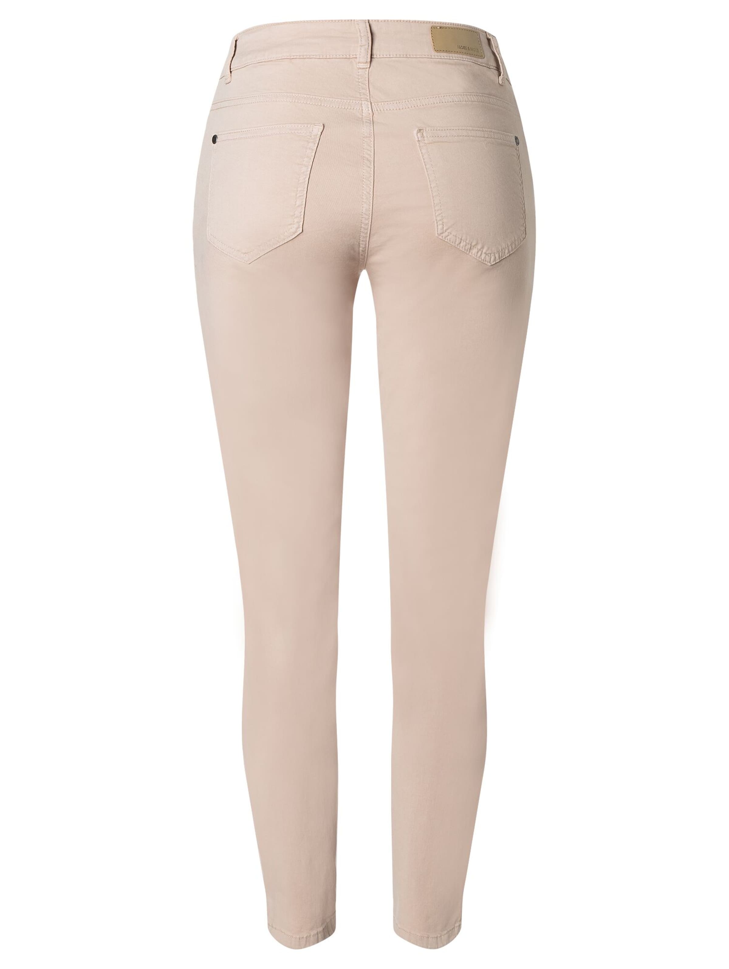 MORE & MORE Úzky strih Džínsy - Béžová