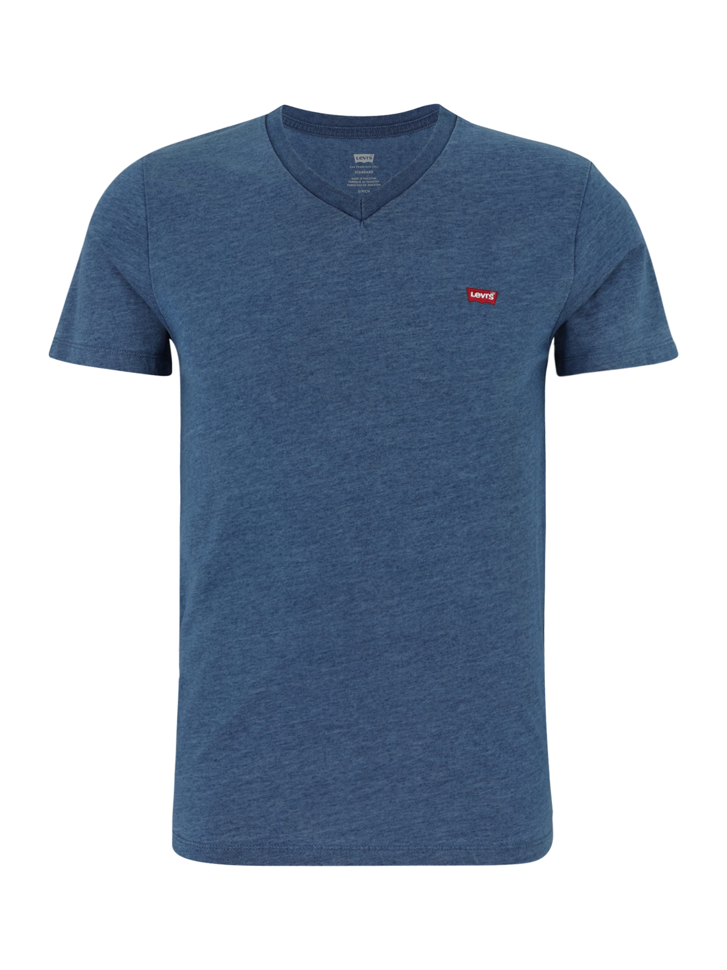 LEVI'S ® - Camiseta 'Housemark V-Neck Tee' en azul: frente