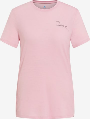 ODLO Functioneel shirt 'MERINO 160 POSTCARDS' in Roze: voorkant