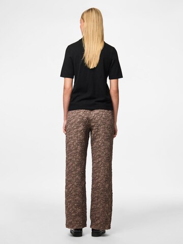 PIECES Wide Leg Bukser 'PCMOLLY' i brun