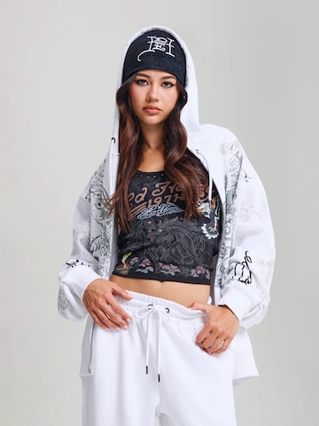 Ed Hardy Ζακέτα φούτερ σε λευκό