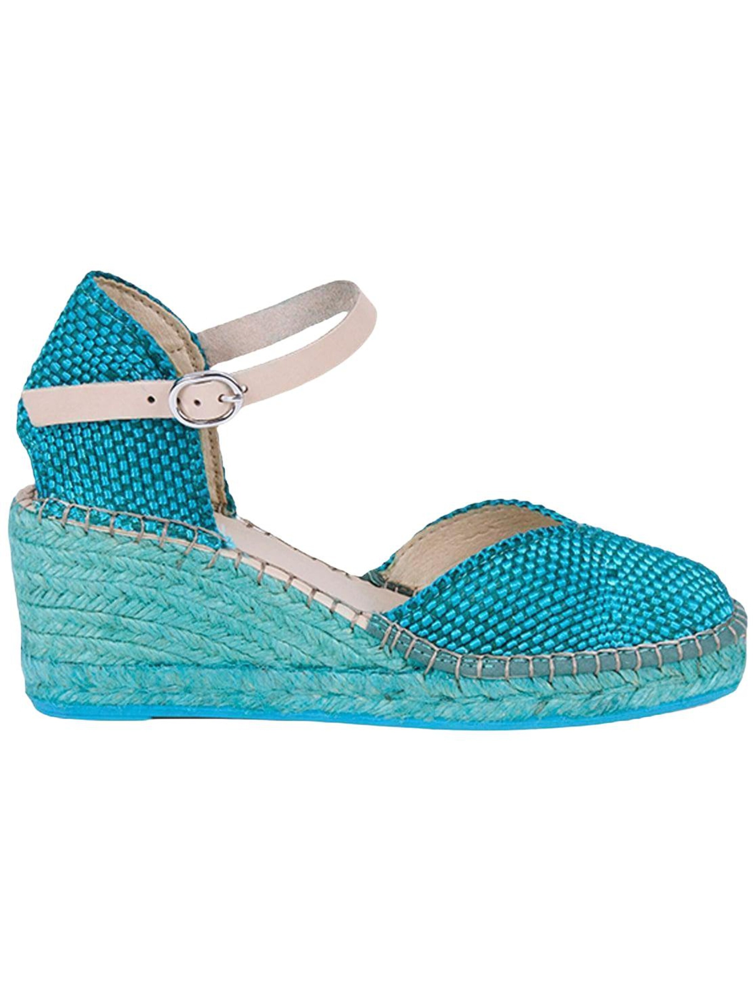 Desa Espadrilles 'Keilabsatz-Slipper' in Green