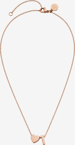 PURELEI - Cadena 'Letter Heart T' en oro: frente