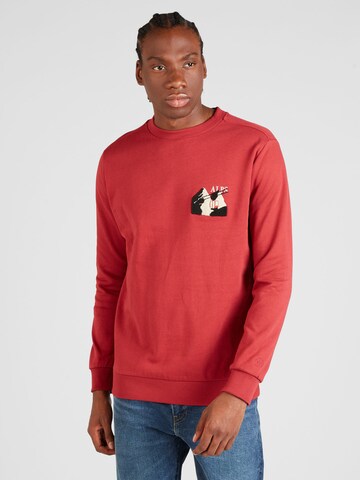 WESTMARK LONDONSweater majica 'Destination Alps' - crvena boja: prednji dio