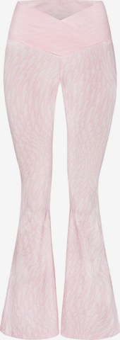 EKCENTRIK Flared Sports trousers in Pink: front