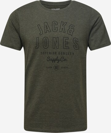 JACK & JONES T-shirt 'Jeans' i grön: framsida
