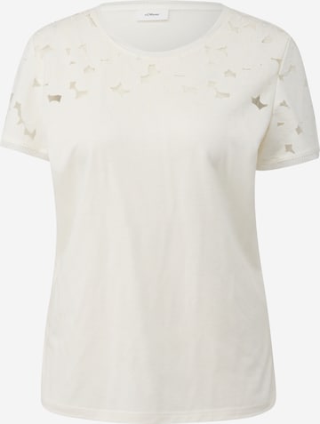 T-shirt s.Oliver BLACK LABEL en beige : devant