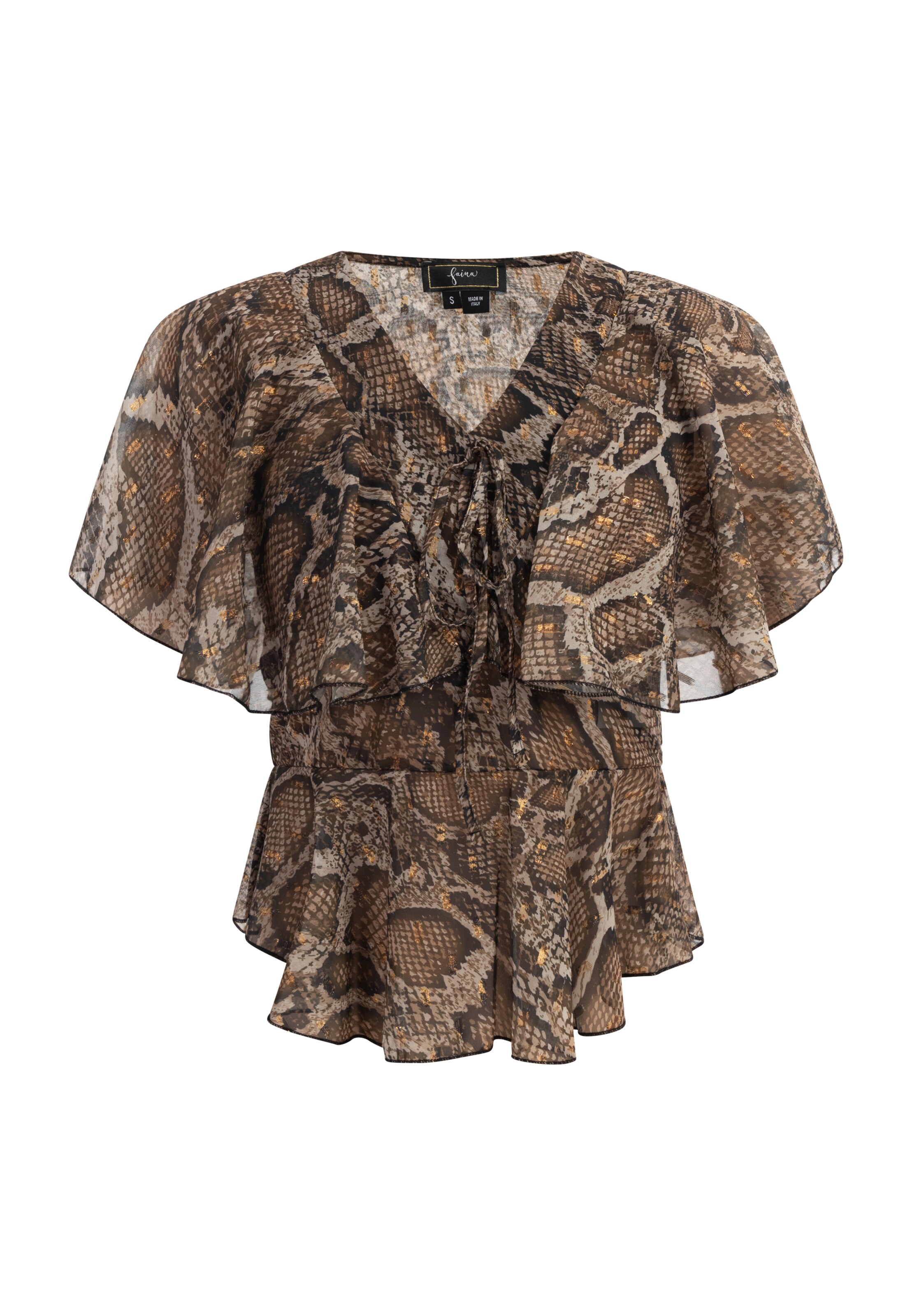 faina Blouse in Beige: front