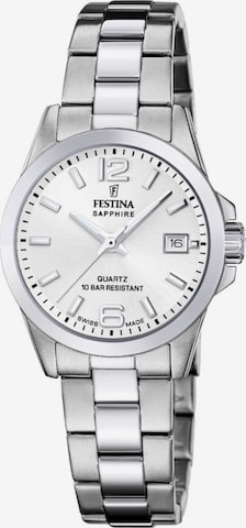 Montre à affichage analogique 'Classics Swiss' FESTINA en argent : devant