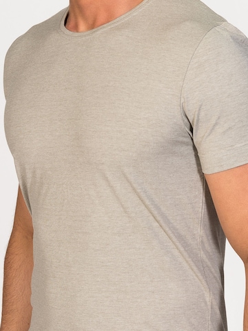 zd ZERO DEFECTS - Camiseta térmica 'Crew-Neck T-shirt Soya Yarn' en gris
