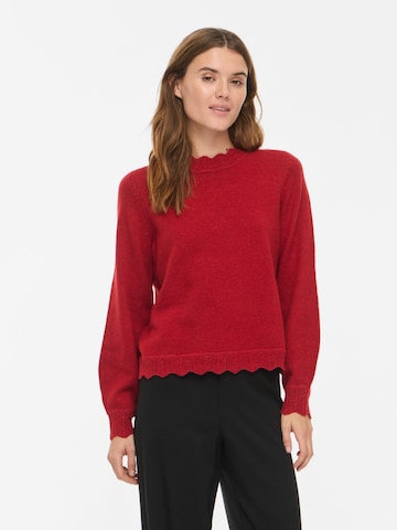 VILA Sweater 'VINIKOLINA' in Red: front