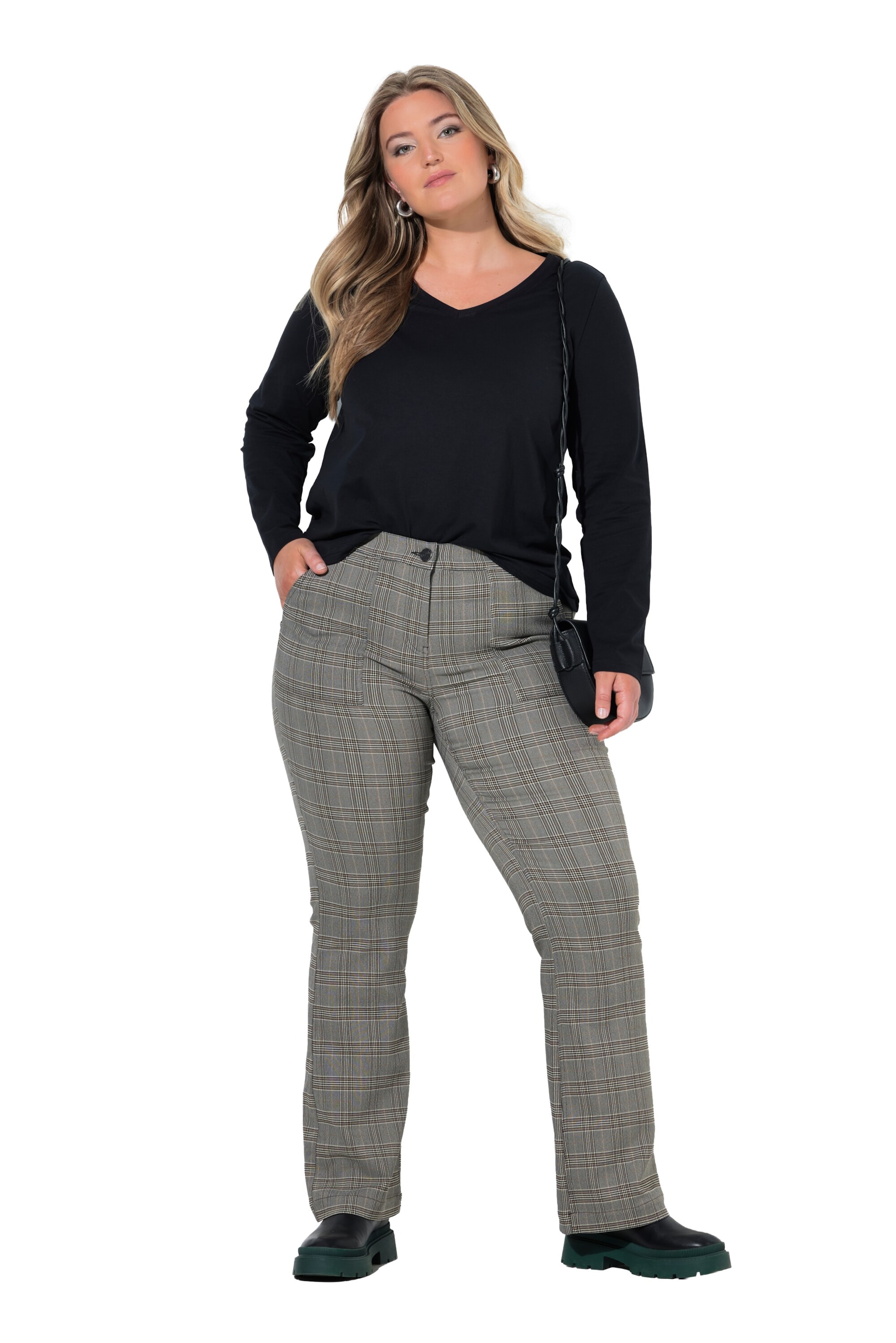 Ulla Popken Regular Broek in Bruin