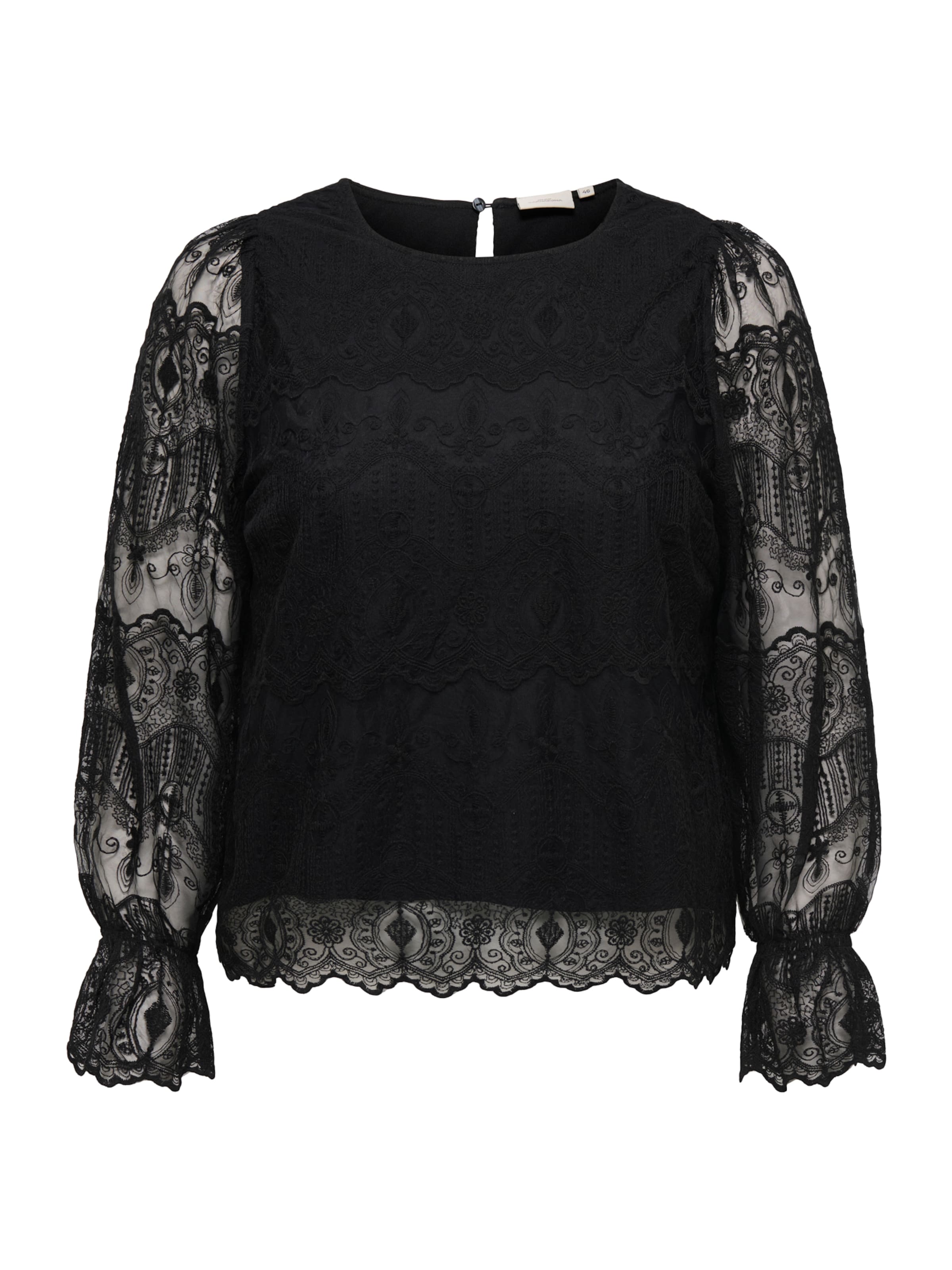 ONLY Carmakoma - Blusa en negro: frente