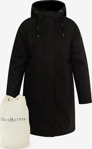 DreiMaster Vintage Winter Parka in Black: front