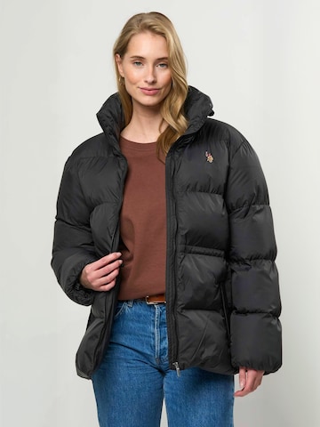 U.S. POLO ASSN. Winter jacket ' UWEdna ' in Schwarz