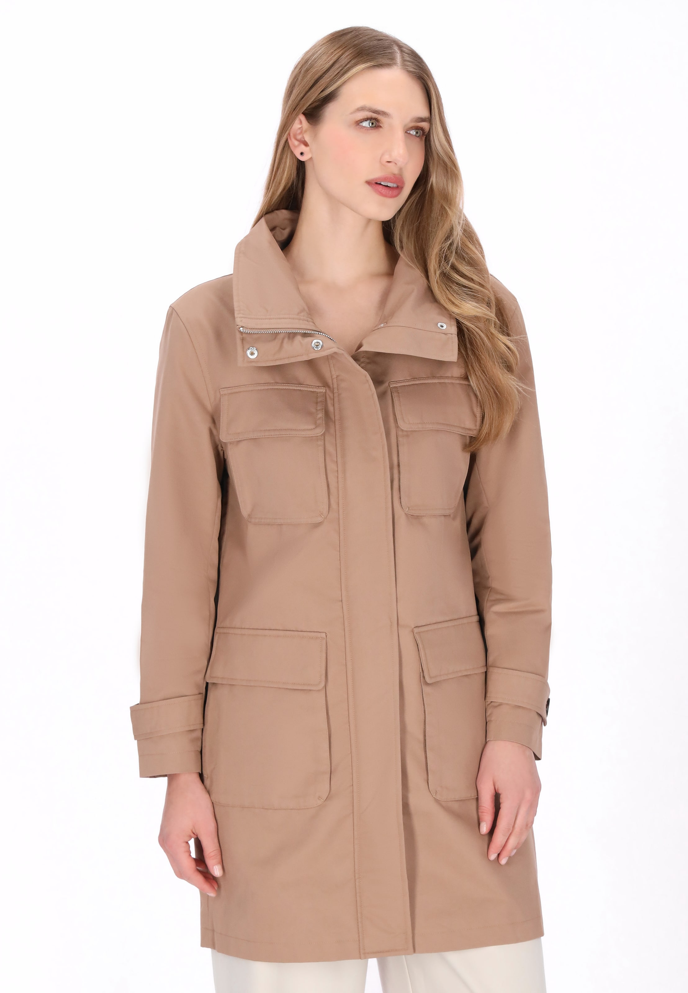 DreiMaster Klassik - Abrigo de entretiempo 'Classic' en beige: frente