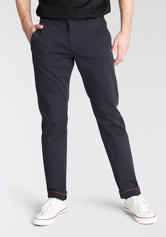 MAC Slimfit Chino in Blauw: voorkant