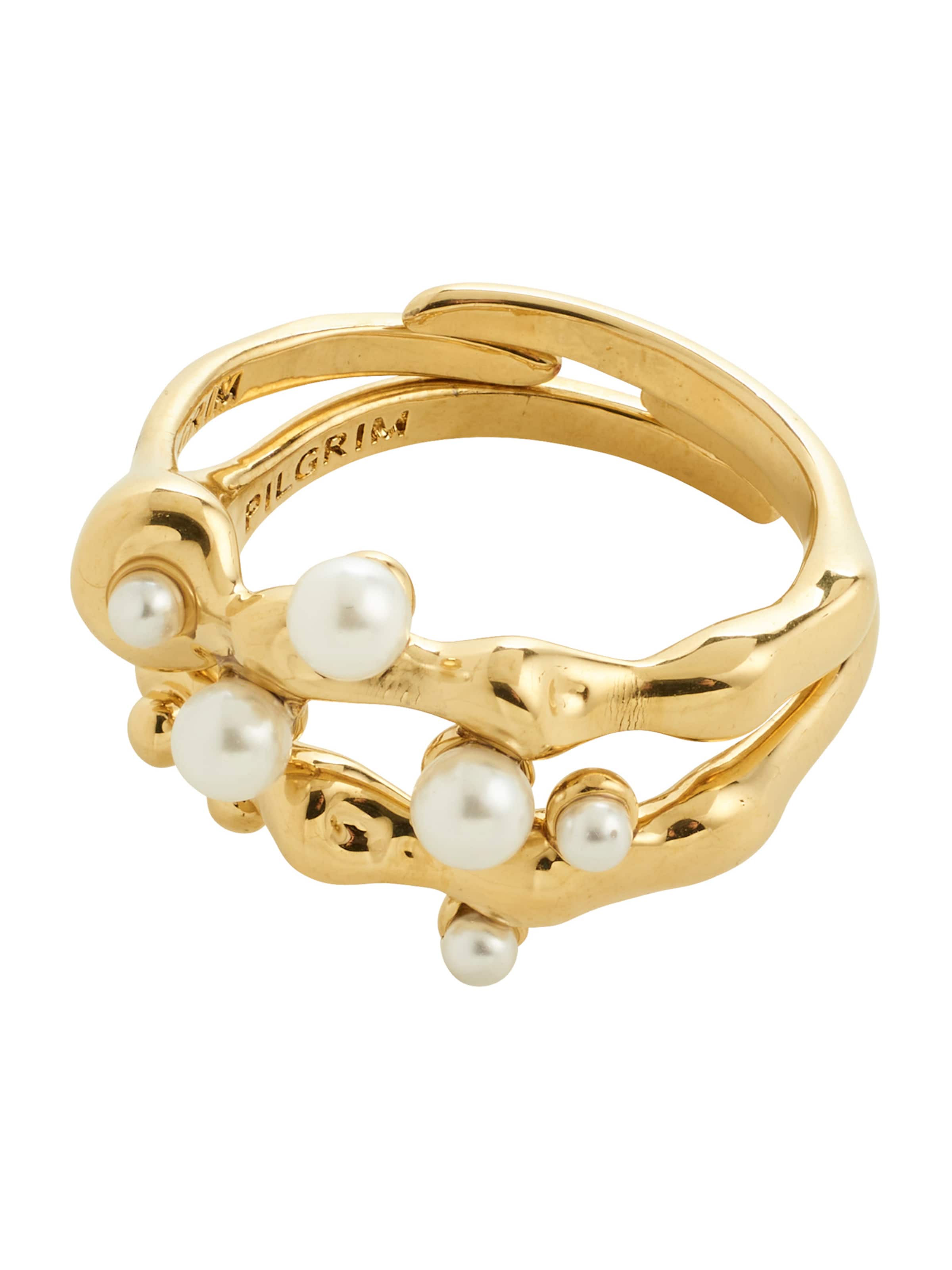 Bague 'Hadley' Pilgrim en or : devant