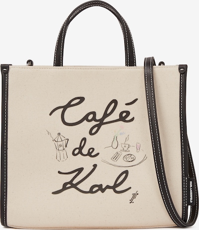 Karl Lagerfeld Shopper torba 'KL x Jorge Parra' u bež / crna, Pregled proizvoda