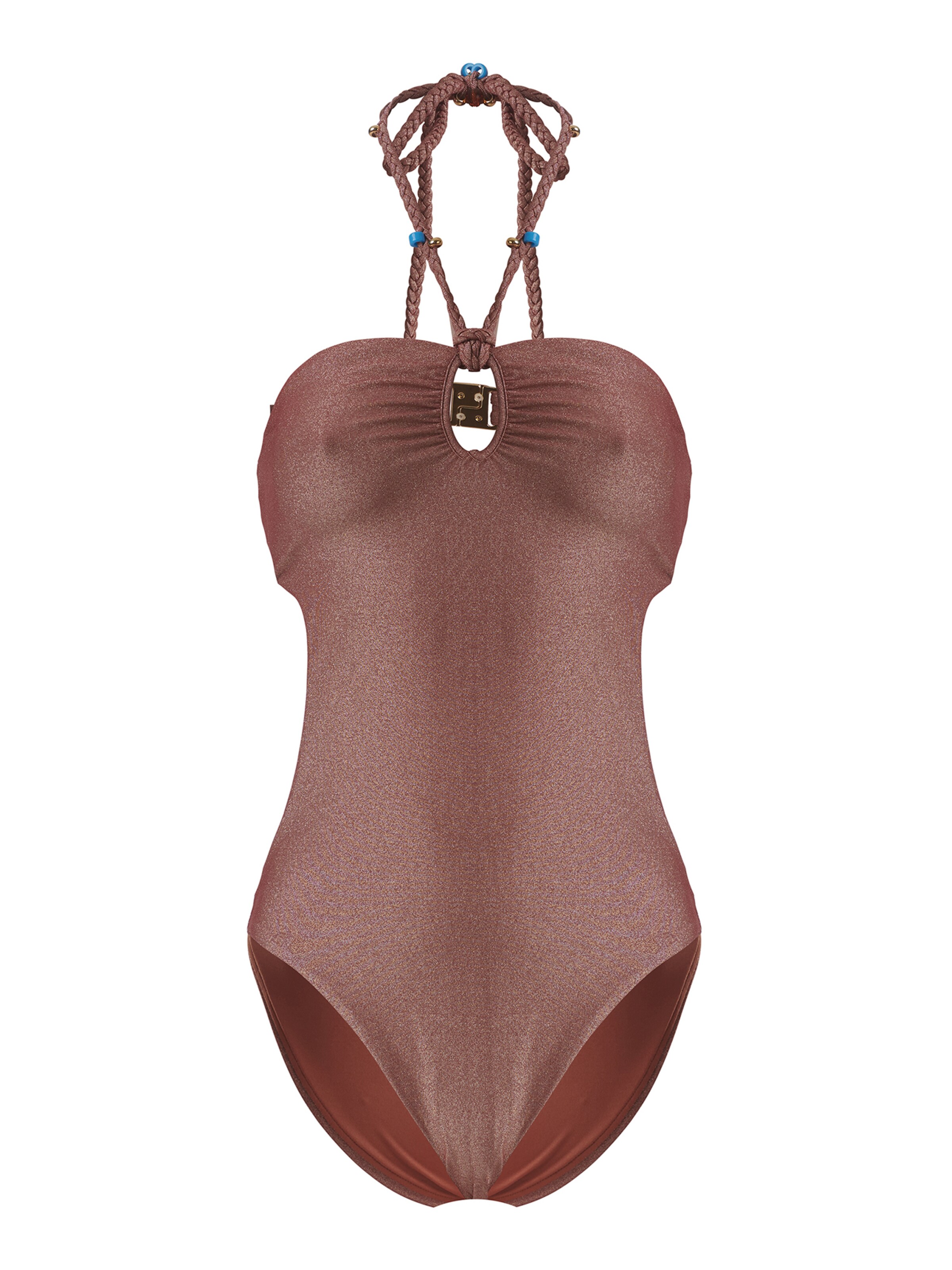 Wolford Swimsuit ' Disco One Piece ' in Bronze: front