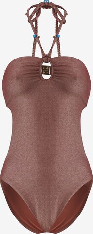 Wolford Badpak ' Disco One Piece ' in Brons: voorkant