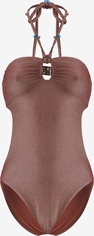 Wolford Swimsuit ' Disco One Piece ' in Bronze: front