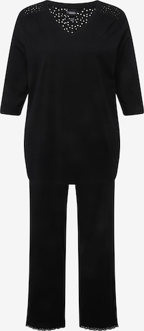 Ulla Popken Pajama in Black: front