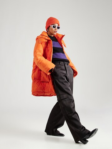 TOPSHOP Zimní kabát – oranžová